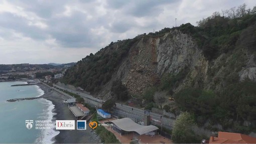 Frana di Arenzano loc. Pizzo - vista dal drone dell'Università di Genova - Fondazione Cima
