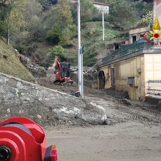 Frane a Rossiglione, ieri l'intervento di vigili del fuoco (FOTO)
