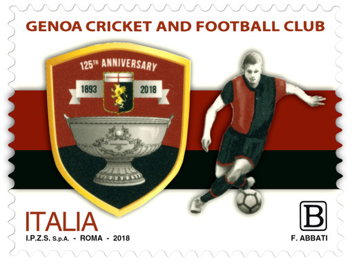 Genoa: il francobollo per il suo 125° anniversario Genoa: il francobollo per il suo 125° anniversario