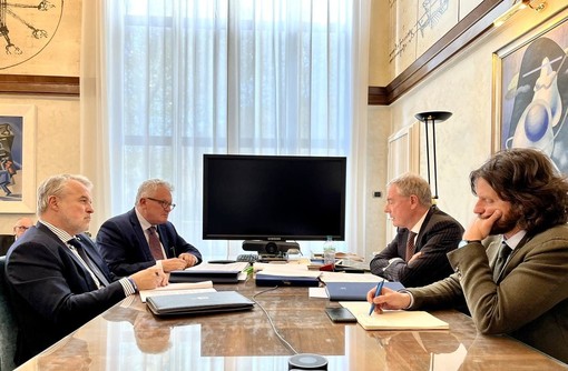 Lavoro, assessori liguri a Roma ricevuti dal ministro delle Imprese e del Made in Italy Adolfo Urso Lavoro, assessori liguri a Roma ricevuti dal ministro delle Imprese e del Made in Italy Adolfo Urso