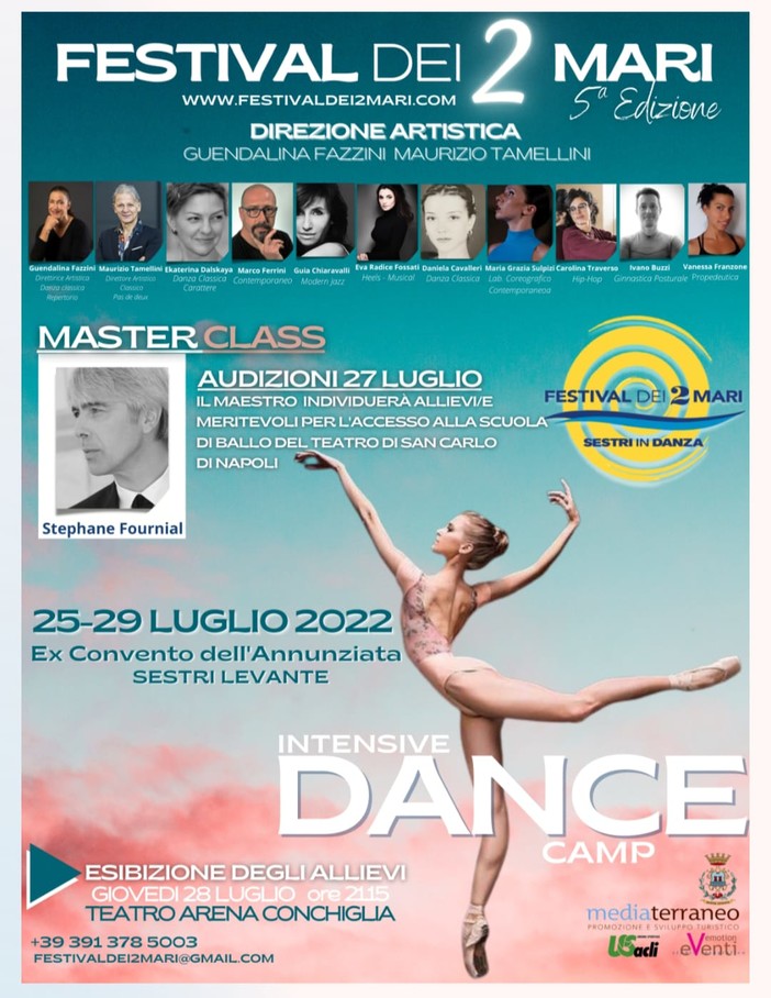 Arriva a Sestri Levante la quinta edizione del "Festival dei 2 Mari - Sestri in Danza” Arriva a Sestri Levante la quinta edizione del "Festival dei 2 Mari - Sestri in Danza”