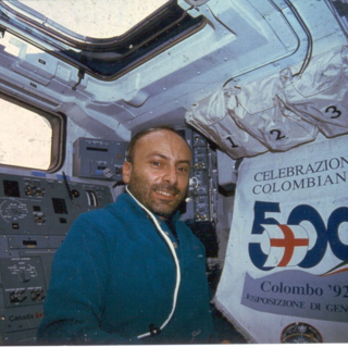 Franco Malerba, astronauta, nel 1992
