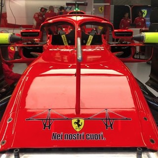 Formula 1: la Ferrari corre con Genova "Nei nostri cuori"