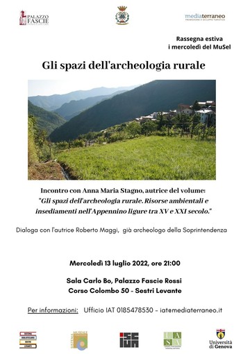 Archeologia e risorse ambientali nell'incontro di mercoledì 13 luglio a Palazzo Fascie