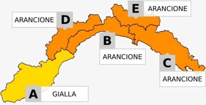 Maltempo: scatta domani l'allerta arancione
