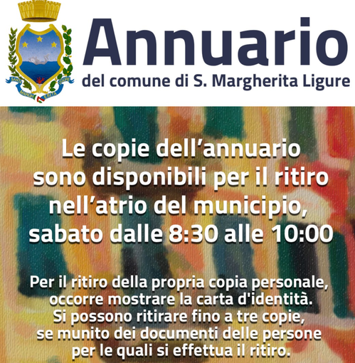 Santa Margherita Ligure: da sabato l'Annuario del Comune in distribuzione alla cittadinanza
