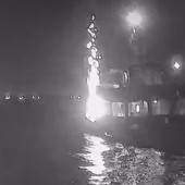 Un frame del video pubblicato sui social da Global Sumud Flotilla