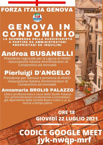 ‘Genova in condominio: la scommessa della sussidiarietà a partire da amministratori, proprietari ed inquilini’
