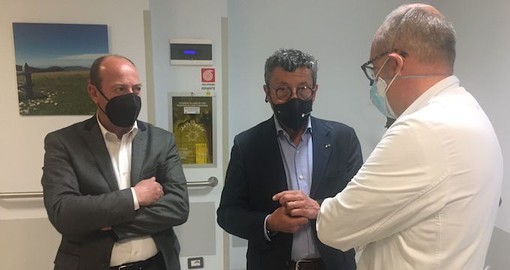 Sanità, Brunello Brunetto (Lega) in visita agli ospedali di Rapallo, Sestri Levante e Lavagna