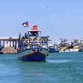 Una delle imbarcazioni della Global Sumud Flotilla