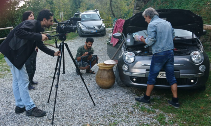 Una scena dal set