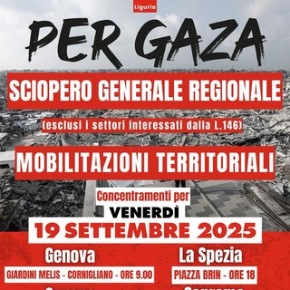Gaza, Cgil Liguria in piazza contro la guerra