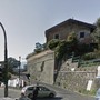 L'imbocco di via Caldesi a Pegli, oggetto di lavori stradali