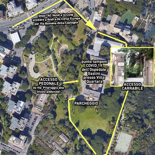 Da giovedì 20 gennaio è attivo a villa Quartara il punto tamponi del Gaslini Da giovedì 20 gennaio è attivo a villa Quartara il punto tamponi del Gaslini