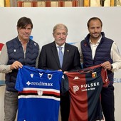 Il sindaco Marco Bucci con Alberto Gilardino e Andrea Sottil Il sindaco Marco Bucci con Alberto Gilardino e Andrea Sottil