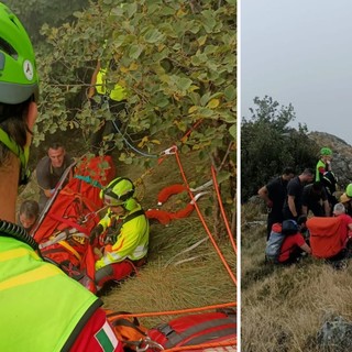 Cade da circa 20 metri d'altezza al passo del Faiallo: 70enne trasportato in elisoccorso al Santa Corona
