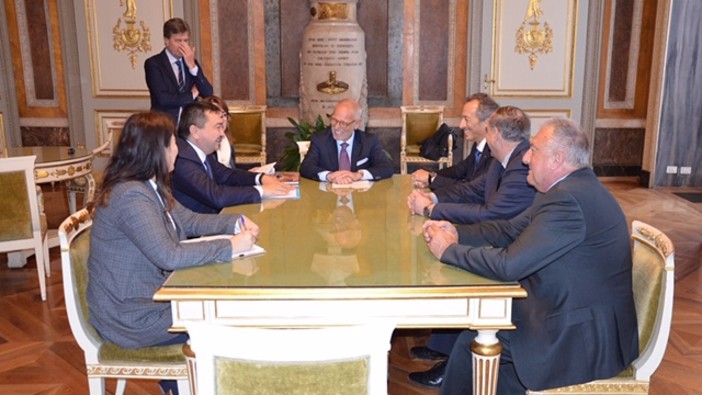 L’ambasciatore del Kazakhstan, Sergey Nurtayev, in visita a Genova