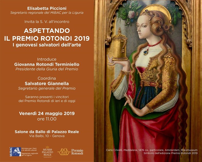 A Palazzo Reale l'incontro "Aspettando il Premio Rotondi. I genovesi salvatori dell'arte"