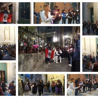 Centro storico: la fiaccolata in memoria di Javier Romero, l’uomo ucciso da una freccia (Video)