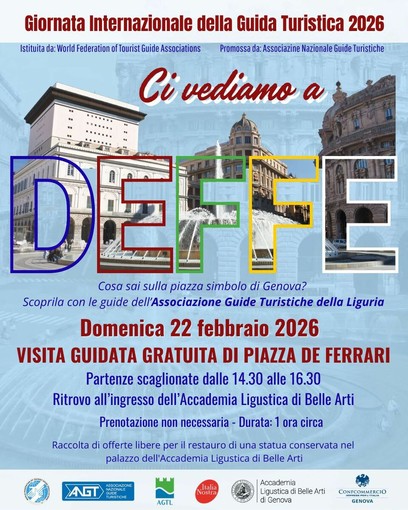 Giornata della Guida Turistica, Genova svela i segreti di "Deffe": tour gratuito per salvare una scultura Giornata della Guida Turistica, Genova svela i segreti di "Deffe": tour gratuito per salvare una scultura