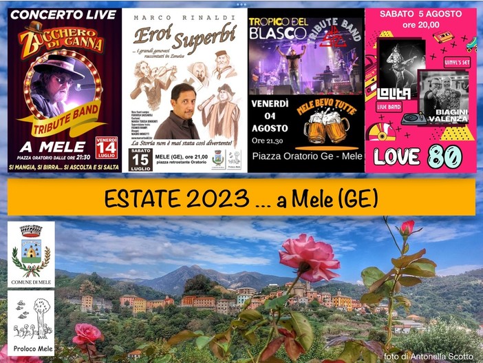 Mele, quattro serate tra musica, teatro, stand gastronomici e socialità Mele, quattro serate tra musica, teatro, stand gastronomici e socialità