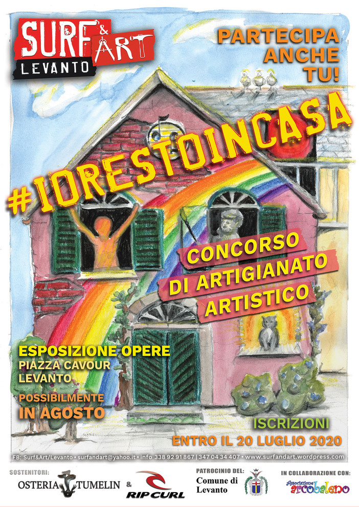 Levanto: il concorso artistico Surf&amp;Art per far fronte alla quarantena