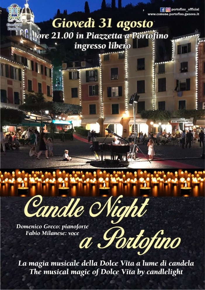 In piazzetta a Portofino a lume di candela: torna la musica con Romantic Piano Solo In piazzetta a Portofino a lume di candela: torna la musica con Romantic Piano Solo