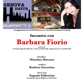 GENOVAnarra, un nuovo appuntamento al Museo Biblioteca dell'Attore con Barbara Fiorio