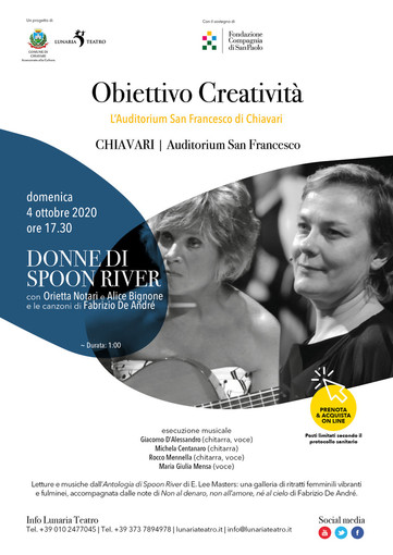 Teatro di Chiavari: domenica 4 ottobre in scena 'Donne di Spoon River'