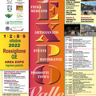 Dopo due anni di assenza causa Covid, nei weekend del 1/2 ottobre e 8/9 ottobre torna Expo Valle Stura