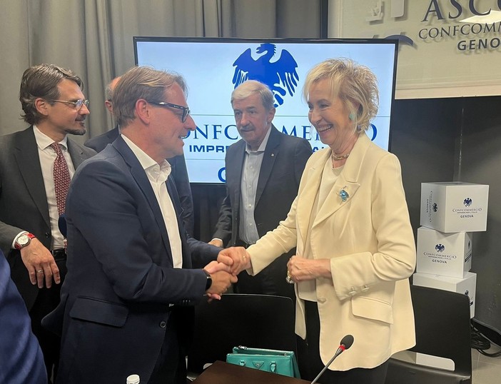 L'assessore regionale Marco Scajola al convegno sulle politiche europee con Letizia Moratti