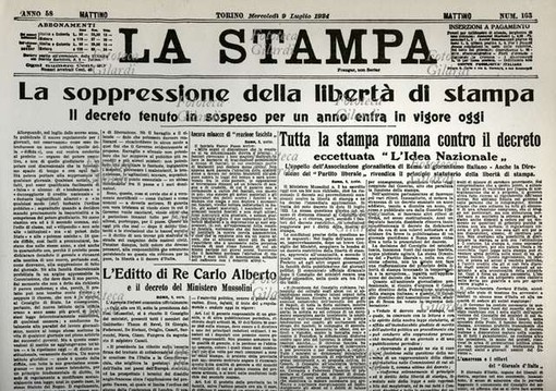 La prima pagina de 'La Stampa' che racconta l'assalto mussoliniano all'informazione La prima pagina de 'La Stampa' che racconta l'assalto mussoliniano all'informazione