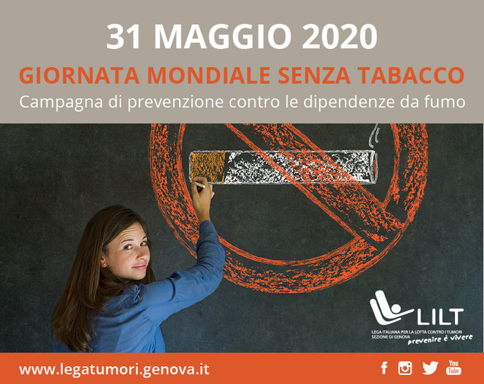 Lilt di Genova e la Giornata mondiale senza tabacco: campagna di prevenzione contro le dipendenze da fumo