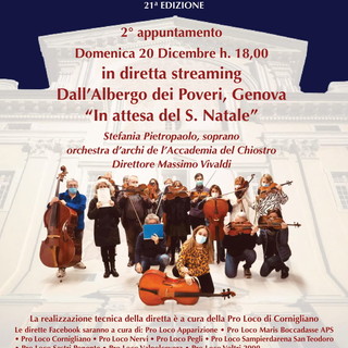 Concerto di Natale online: grande successo per l'evento organizzato grazie alla collaborazione delle Pro Loco di Genova e l’Associazione Accademia del Chiostro