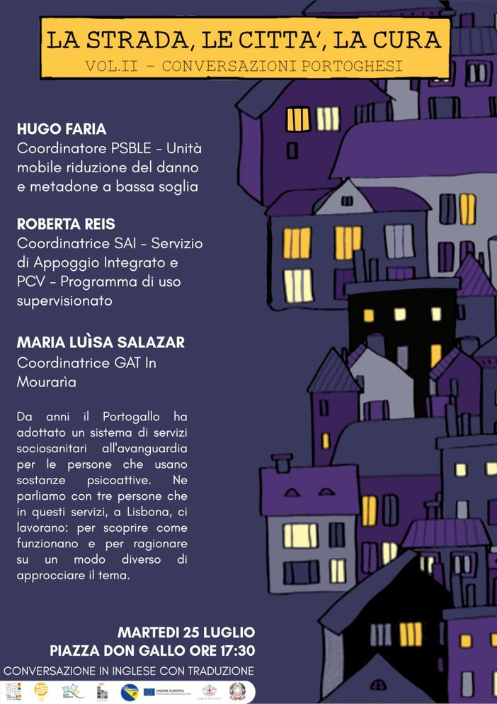 Sestiere di Pré, prosegue la rassegna "La strada, le città, la cura". Martedì 25 luglio "Conversazioni portoghesi"
