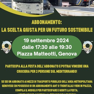 Settimana Europea della Mobilità: in piazza Matteotti la “Festa dell'abbonato”, in palio una crociera nel Mediterraneo Settimana Europea della Mobilità: in piazza Matteotti la “Festa dell'abbonato”, in palio una crociera nel Mediterraneo