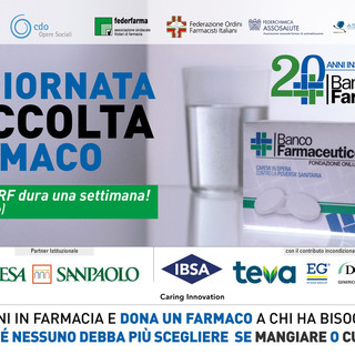 Arriva la Giornata di raccolta dei farmaci per donarli agli indigenti