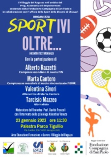 "Sportivi oltre..." lunedì un incontro-testimonianza a Lavagna "Sportivi oltre..." lunedì un incontro-testimonianza a Lavagna