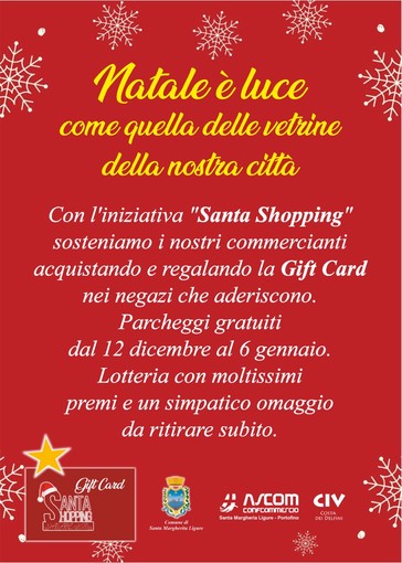 Regali di Natale, Santa Margherita Ligure incentivi per acquisti nei negozi cittadini e non on line