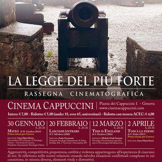 "La legge del più forte": la rassegna cinematografica con gli psicologi
