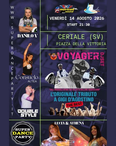 Ceriale Summer Festival, vigilia di Ferragosto con "Super Dance Party" e tributo a Gigi D'Agostino Ceriale Summer Festival, vigilia di Ferragosto con "Super Dance Party" e tributo a Gigi D'Agostino