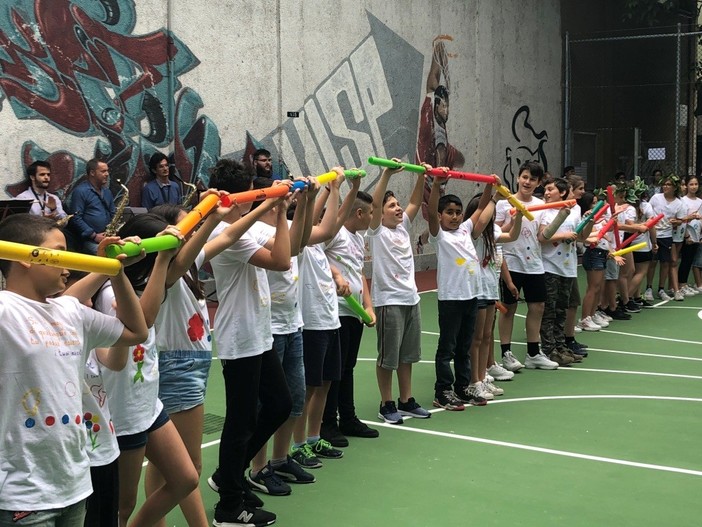 Mus-e Genova alla scuola primaria Ariosto in ricordo del Ponte Morandi