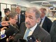 Marco Bucci all'inaugurazione in aeroporto