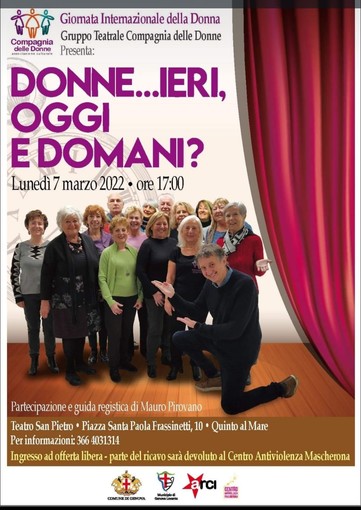 “Donne... ieri, oggi e domani?”: a Quinto al mare si celebra la donna con solidarietà