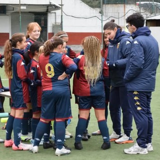 Martina Carpi mentre allena le sue giocatrici dell'Under 12