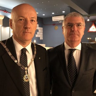 Il GM del GOI Stefano Bisi e Carlo Alberto Melani