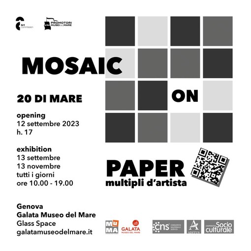 ‘Mosaic on Paper - 20 di mare’, al Galata la mostra collettiva in un nuovo spazio del museo ‘Mosaic on Paper - 20 di mare’, al Galata la mostra collettiva in un nuovo spazio del museo