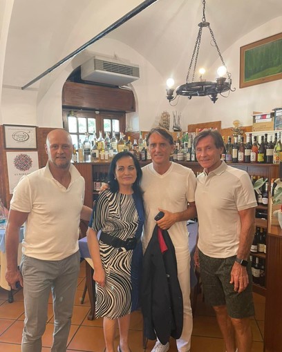 Nervi, Mancini, Lombardo e Oriali a pranzo alla trattoria &quot;La Ruota&quot;