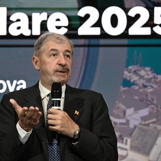 Marco Bucci all'evento 'Economia del Mare'