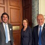 Nella foto il senatore Giorgio Maria Bergesio, primo da destra, insieme a Mara Bizzotto e Gianluca Cantalamessa.